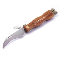 MAM 2591 Closing mushroom knife with sheath - beech, 7,5 cm