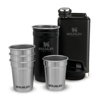 STANLEY Adventure series flask/bottle 250ml + shots 4pcs black matt