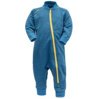 DEVOLD Nibba Baby Wool Playsuit Blue Melange