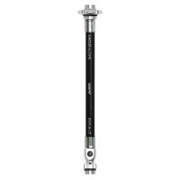 LEZYNE PUMP HOSE ABS FLEX HOSE WITH VALVE CORE TOOL BLACK / SILVER