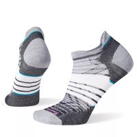 SMARTWOOL W RUN ZERO CUSHION STRIPE LOW ANKLE, black