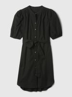 GAP 857634-02 Lněné mini šaty Černá