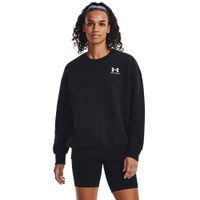 UNDER ARMOUR Essential Flc OS Crew, Black / White