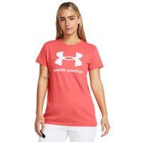 UNDER ARMOUR W SPORTSTYLE LOGO SS, Coho / White