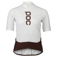 POC W's Essential Road Logo Jersey, Hydrogen White/Axinite Brown