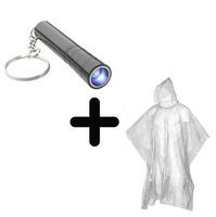 LED flashlight TAIPEI + Poncho raincoat