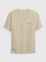 GAP 672178-05 Dětské tričko s kapsičkou Béžová