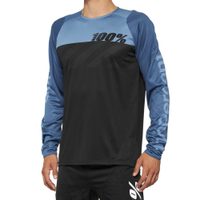 100% R-CORE Long Sleeve Jersey Black/Slate Blue