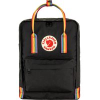 FJÄLLRÄVEN Kånken 16 Rainbow Black-Rainbow Pattern