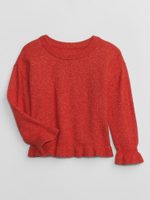 GAP 817002-00 Dětský svetr s volánky Červená