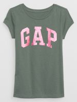 GAP 792399-03 Dětské tričko s metalickým logem Zelená