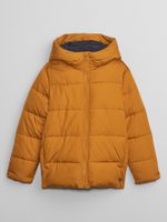 GAP 726307-00 Dětská prošívaná bunda s kapucí Oranžová