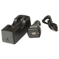 YATE Car charger for 18650 Li-Ion batteries with USB cable Y1021