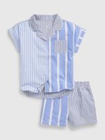 GAP 555354-00 Dětské pruhované pyžamo Modrá