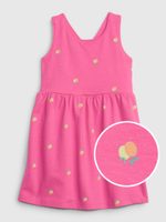 GAP 874514-01 Dětské šaty z organické bavlny Růžová