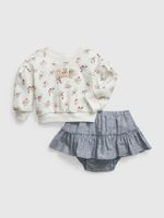 GAP 568231-01 Baby set mikina a sukně Bílá