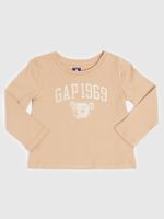 GAP 430231-00 Dětské tričko organic GAP 1969 Béžová