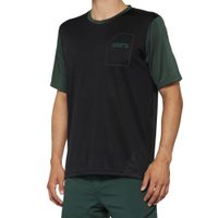 100% RIDECAMP Short Sleeve Jersey Black/Forest Green