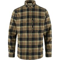 FJÄLLRÄVEN Värmland Heavy Flannel Shirt M, Dark Sand-Dark Navy