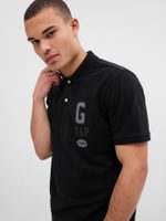 GAP 753779-01 Polo tričko pique Černá