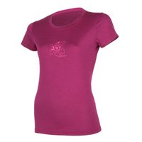 SENSOR MERINO ACTIVE PT ORCHIDEA women's T-shirt neck sleeve lilla