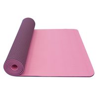 Yoga Mat dvouvrstvá, materiál TPE růžová/fialová