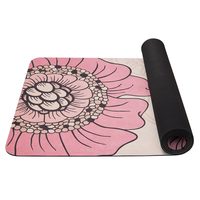 Yoga Mat přírodní guma - vzor F 4 mm - béžová