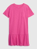 GAP 557129-02 Dětské šaty s kapsičkou Růžová