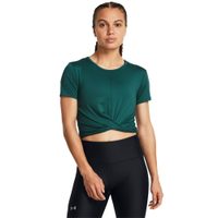 UNDER ARMOUR Motion Crossover Crop SS, Hydro Teal / White