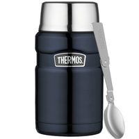 THERMOS Food thermos with folding spoon and cup 710 ml dark blue
