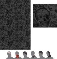 SENSOR TUBE MERINO IMPRESS black/skulls