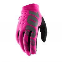 100% BRISKER Women's Glove Neon Pink/Black