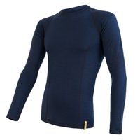 SENSOR MERINO DF men's long shirt. sleeve deep blue