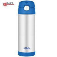 THERMOS Dětská termoska s brčkem 470 ml modrá