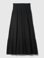 GAP 857496-01 Mušelínová maxi sukně Černá