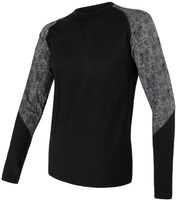 SENSOR MERINO IMPRESS black/skulls