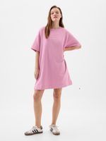 GAP 870986-01 Šaty s logem Oversized Růžová