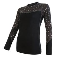 SENSOR MERINO IMPRESS women's long sleeve shirt black/pattern
