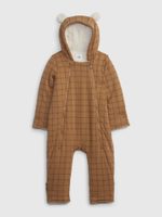 GAP 428076-01 Baby overal sherpa bear Hnědá