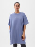 GAP 870986-02 Šaty s logem Oversized Modrá