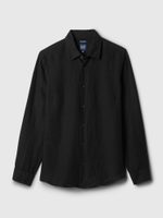 GAP 855351-04 Lněná košile Černá