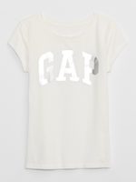 GAP 792399-04 Dětské tričko s metalickým logem Bílá