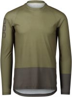 POC MTB Pure LS Jersey Epidote Green/Sylvanite Grey