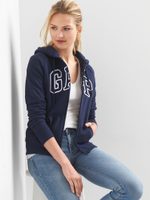 GAP 639910-04 Mikina GAP logo french fleece zip Tmavě modrá