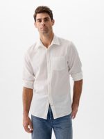 GAP 885302-00 Lněná košile standard Bílá