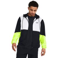 UNDER ARMOUR Legacy Windbreaker, Black / High-Vis Yellow / Black