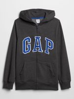 GAP 550082-01 Dětská mikina GAP logo zip Šedá