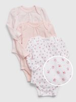 GAP 734566-03 Baby body organic first favorit, 3 ks Růžová