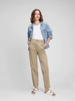 GAP 841275-01 Kalhoty girlfriend khaki high rise Béžová