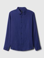 GAP 855351-02 Lněná košile Tmavě modrá